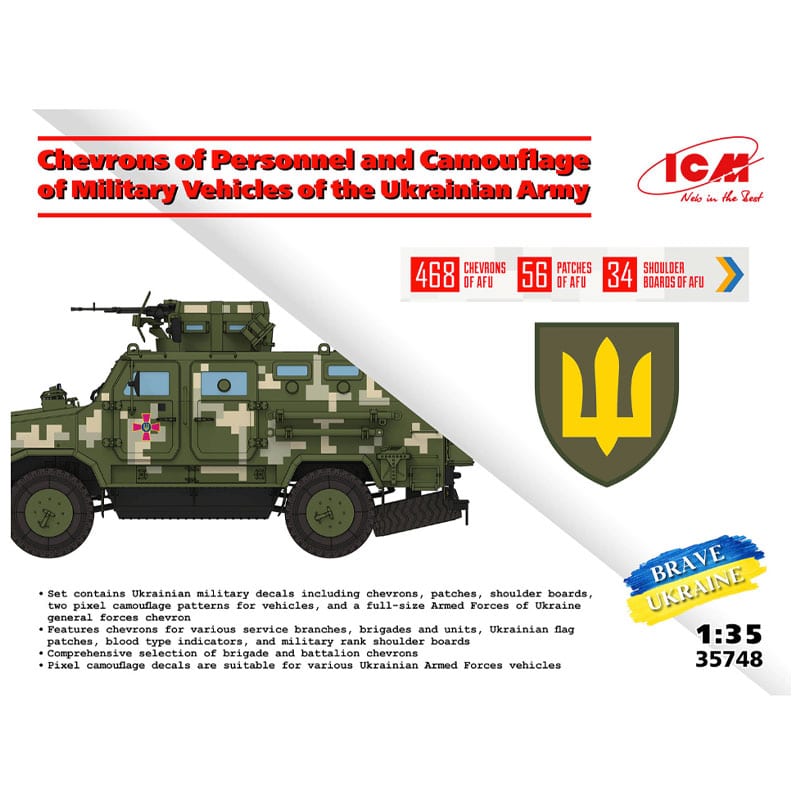 1/35 Ukrainian Army Decals ICM 35748