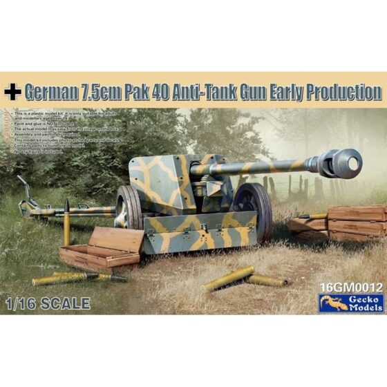Gecko Models 7.5cm Pak 40 Anti-tank Gun Early Production (1/16) 16GM0012 Gecko Models 7.5cm Pak 40 Anti-tank Gun Early Production (1/16) 16GM0012