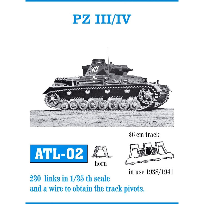 Friulmodel Pz III/IV Metal Tracks (1/35) ATL-002