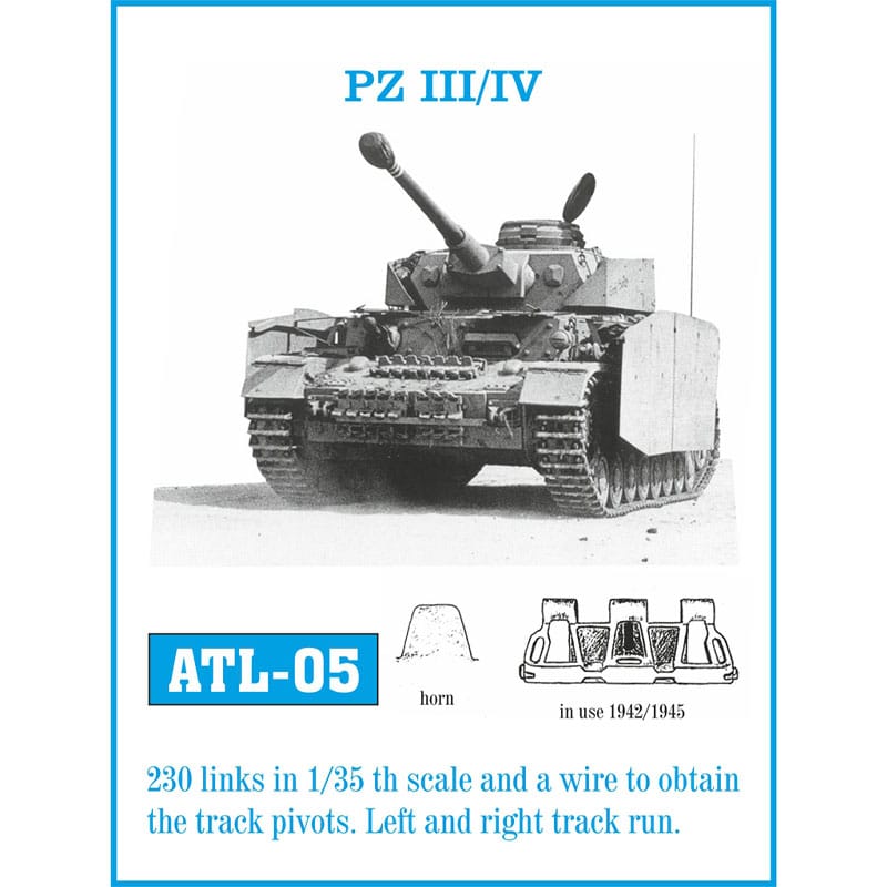 Friulmodel Pz III/IV Metal Tracks (1/35) ATL-005