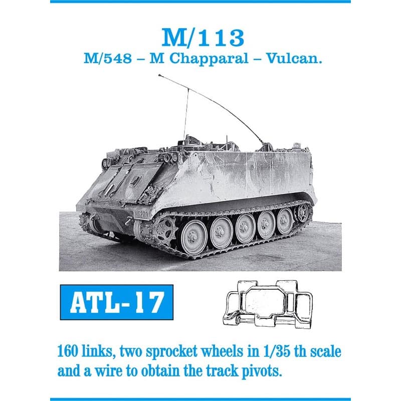 Friulmodel M113 M548 Chaparral Vulcan Metal Tracks (1/35) ATL-017