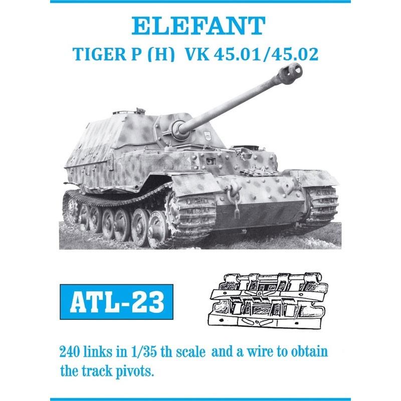 Friulmodel Elefant Tiger P VK 45.01/45.02 Metal Tracks (1/35) ATL-023 Friulmodel Elefant Tiger P VK 45.01/45.02 Metal Tracks (1/35) ATL-023