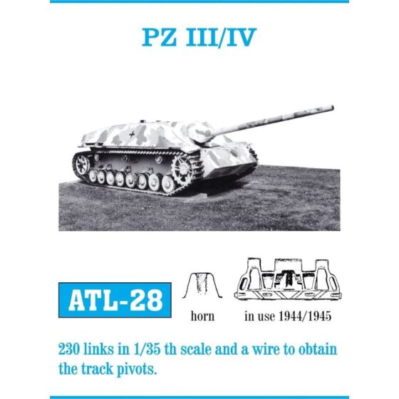 Friulmodel Pz III/IV Metal Tracks (1/35) ATL-028 Friulmodel Pz III/IV Metal Tracks (1/35) ATL-028