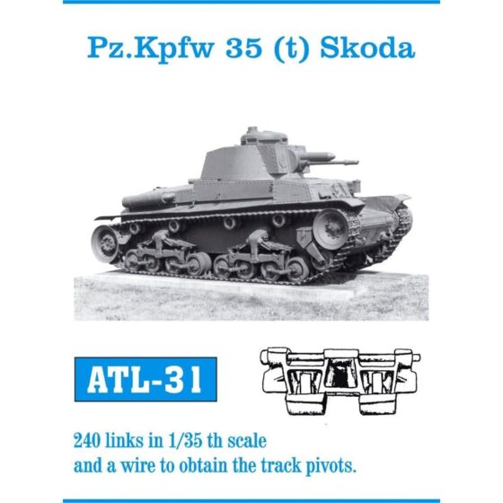 Friulmodel PzKpfw 35(t) Skoda Metal Tracks (1/35) ATL-031 Friulmodel PzKpfw 35(t) Skoda Metal Tracks (1/35) ATL-031