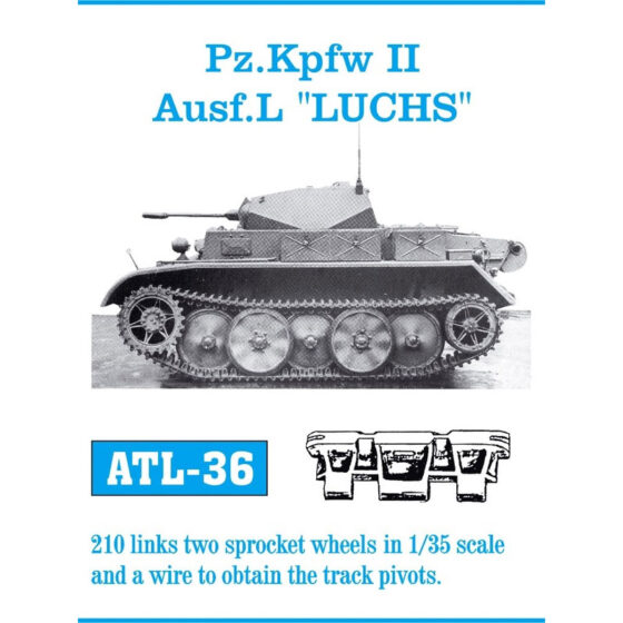 Friulmodel PzKpfw II Ausf L Luchs Metal Tracks (1/35) ATL-036 Friulmodel PzKpfw II Ausf L Luchs Metal Tracks (1/35) ATL-036