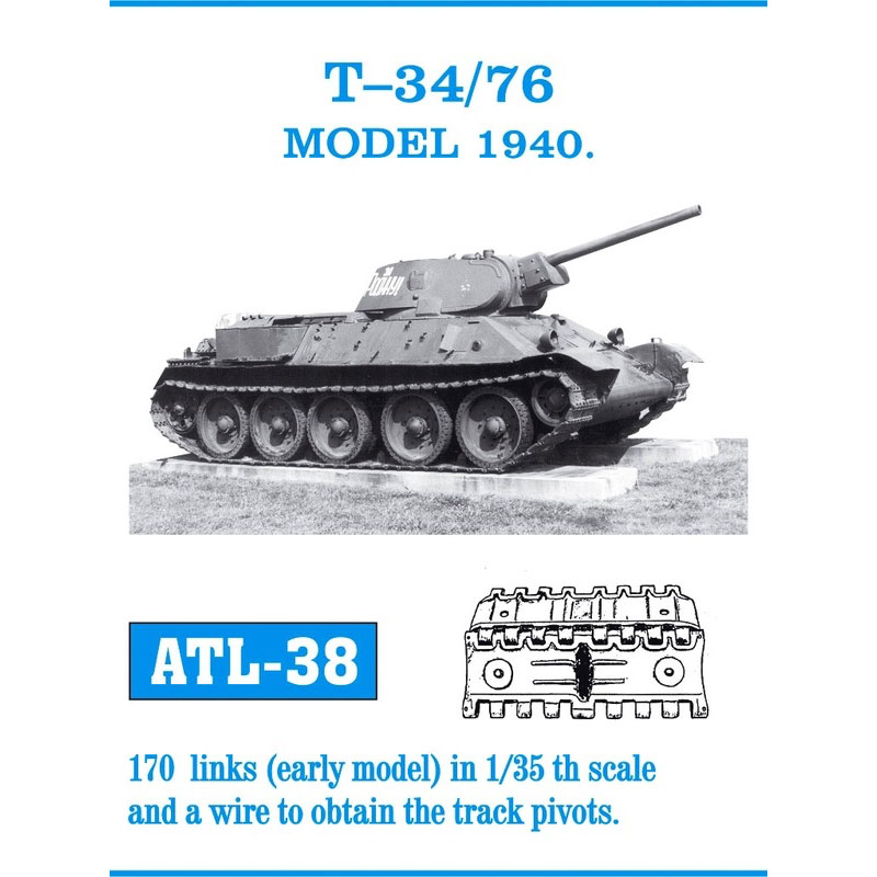 Friulmodel T-34/76 Model 1940 Metal Tracks (1/35) ATL-038