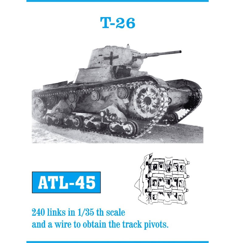Friulmodel T-26 Metal Tracks (1/35) ATL-045