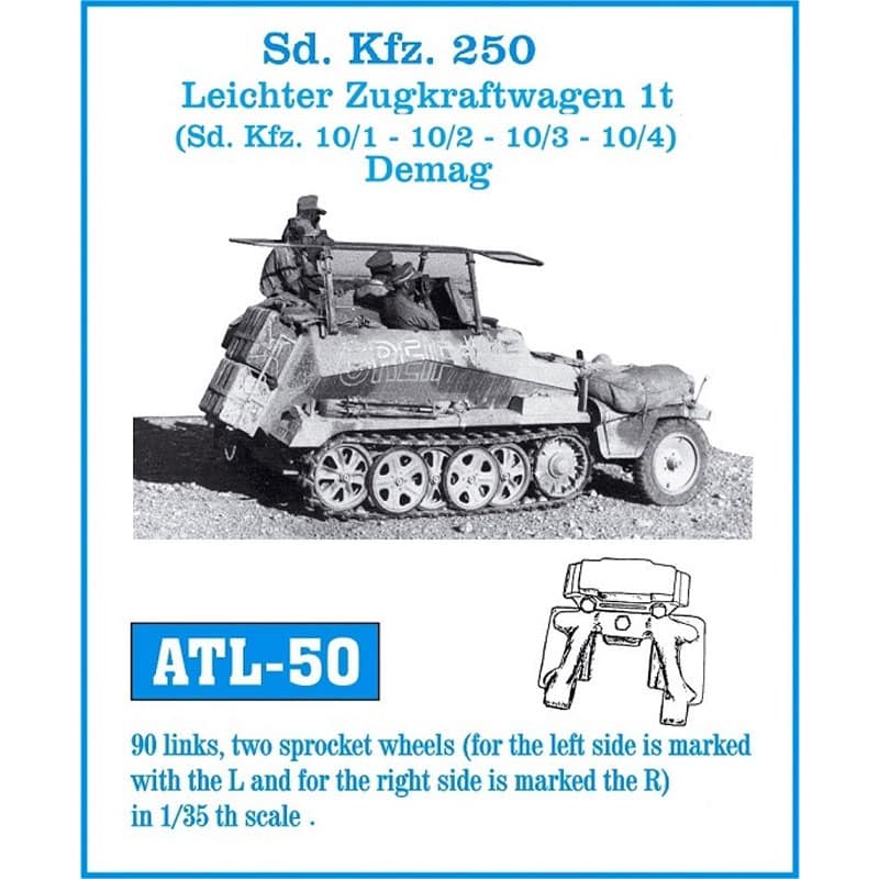 Friulmodel Sd Kfz. 250 / Zugkraftwagen 1t Metal Tracks (1/35) ATL-050