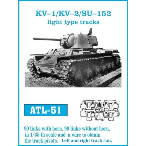 Friulmodel KV-1 / KV-2 / SU-152 Light Type Metal Tracks (1/35) ATL-051 Friulmodel KV-1 / KV-2 / SU-152 Light Type Metal Tracks (1/35) ATL-051