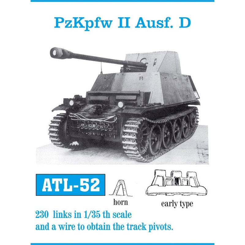 Friulmodel PzKpfw II Ausf. D Metal Tracks (1/35) ATL-052