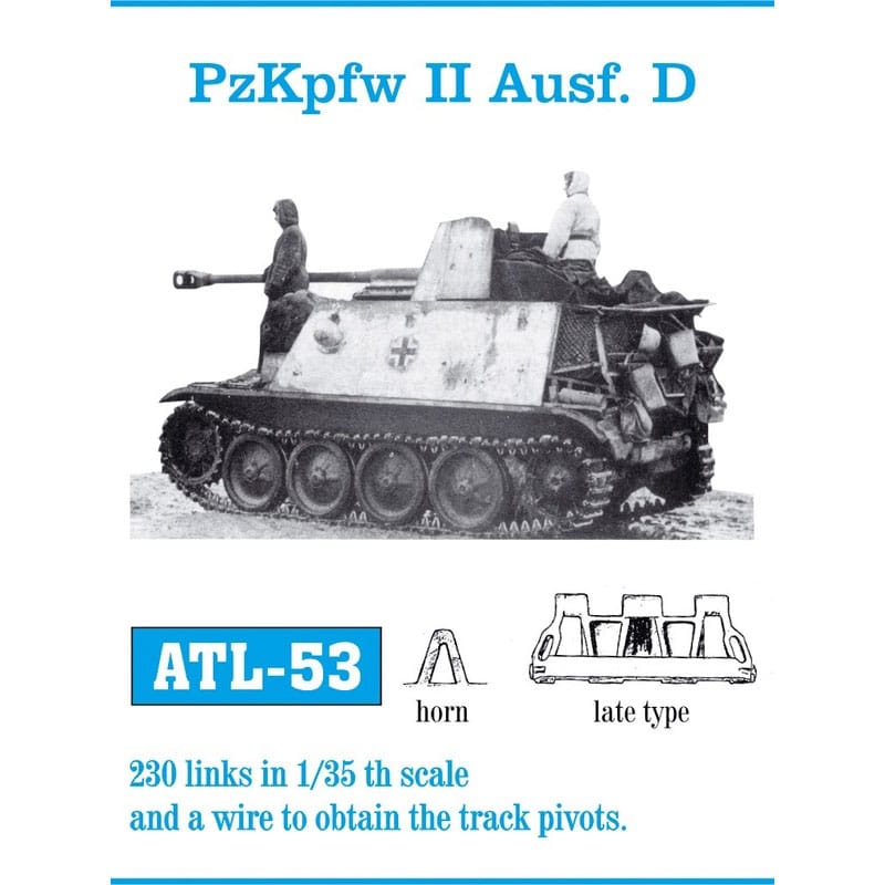 Friulmodel PzKpfw II Ausf. D Metal Tracks (1/35) ATL-053
