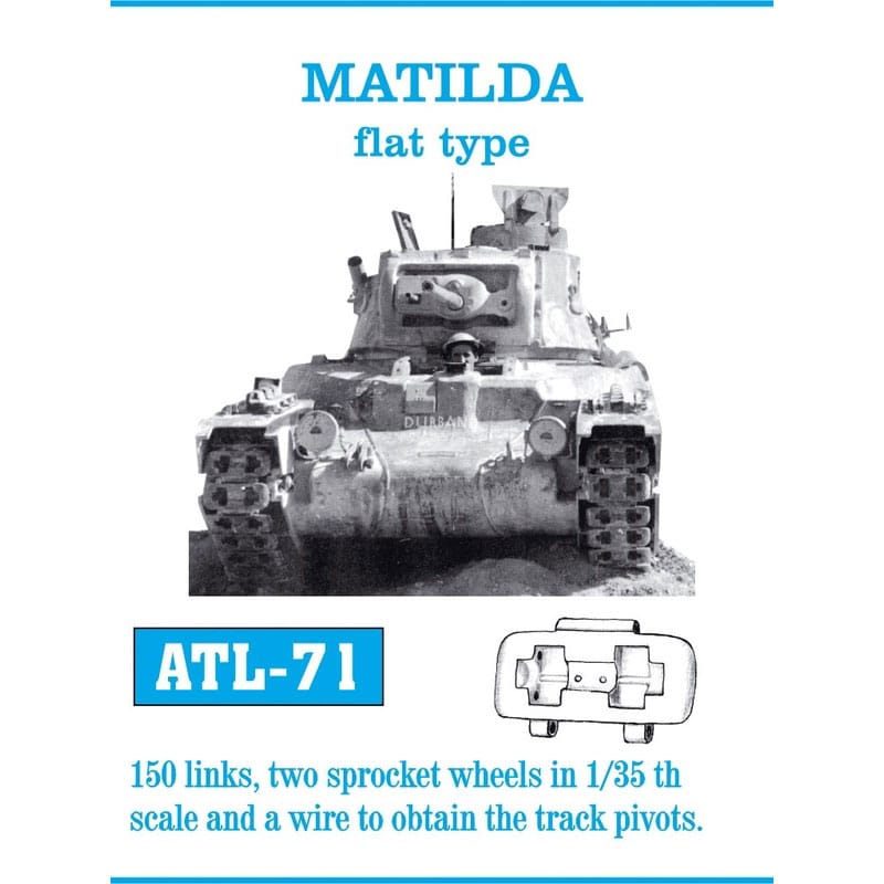 Friulmodel Matilda Flat Type Metal Tracks (1/35) ATL-071