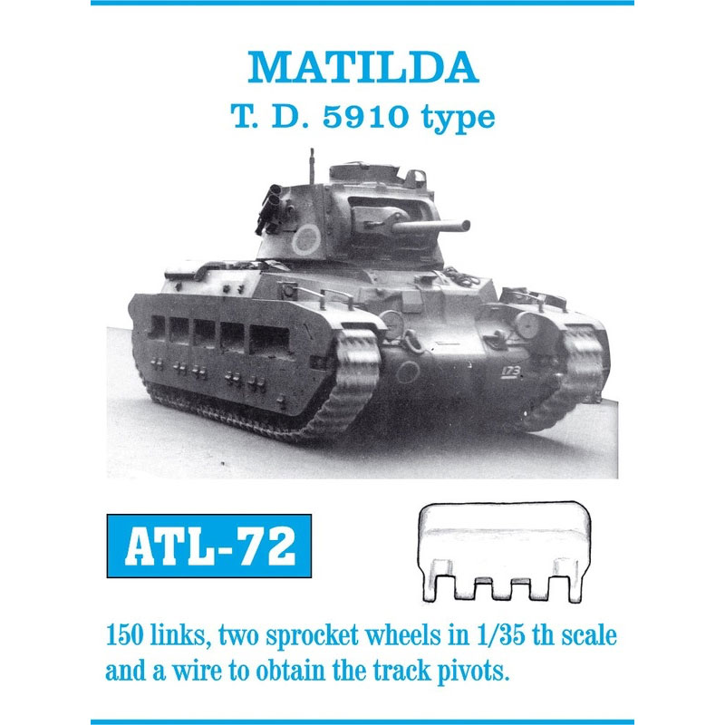 Friulmodel Matilda T.D. 5910 Type Metal Tracks (1/35) ATL-072