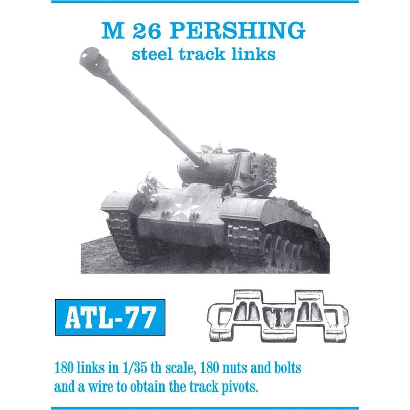 Friulmodel M26 Pershing Steel Track Links Metal Tracks (1/35) ATL-077