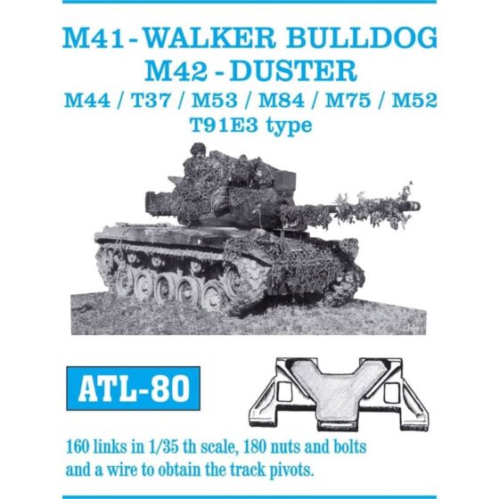 Friulmodel M41 Walker Bulldog Metal Tracks (1/35) ATL-080 Friulmodel M41 Walker Bulldog Metal Tracks (1/35) ATL-080