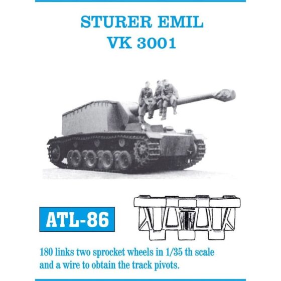 Friulmodel Sturer Emil / VK 3001 Metal Tracks (1/35) ATL-086 Friulmodel Sturer Emil / VK 3001 Metal Tracks (1/35) ATL-086