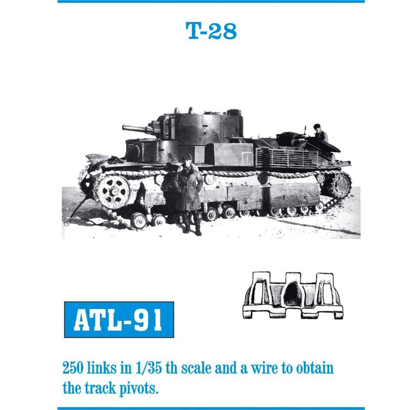 Friulmodel T-28 Metal Tracks (1/35) ATL-091