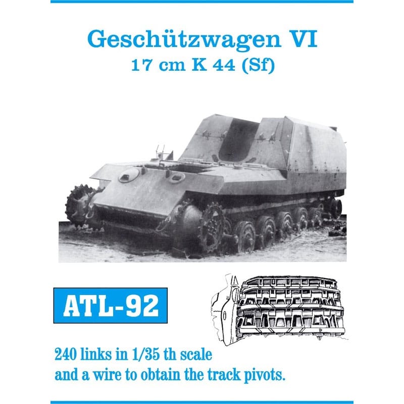 Friulmodel Geschutzwagen VI 17cm K44 (Sf) Metal Tracks (1/35) ATL-092