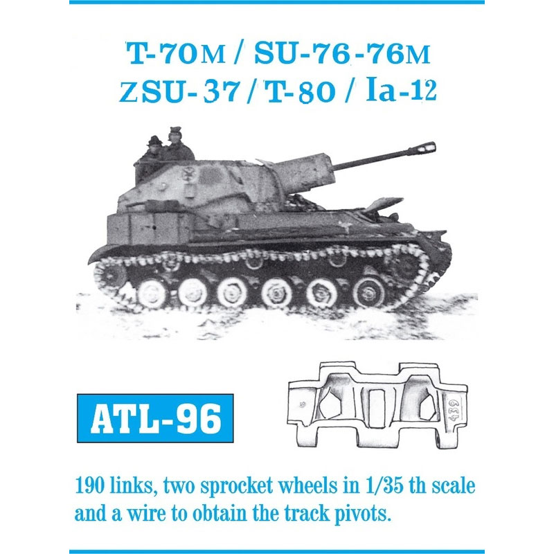 Friulmodel T-70M / SU-76M / ZSU-37 / T-80 / Ia12 Tracks (1/35) ATL-096