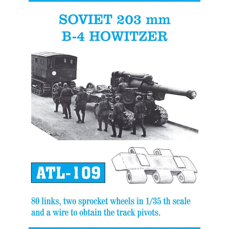 Friulmodel Soviet 203mm B-4 Howitzer Metal Tracks (1/35) ATL-109