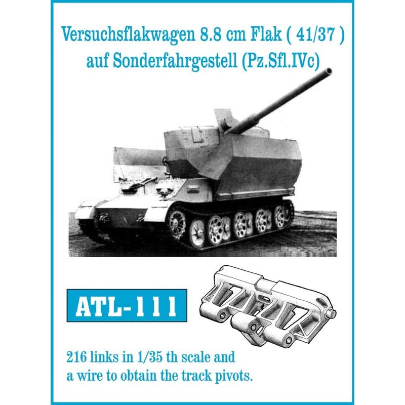 Friulmodel Versuchsfahrwagen 8.8cm Flak Metal Tracks (1/35) ATL-111
