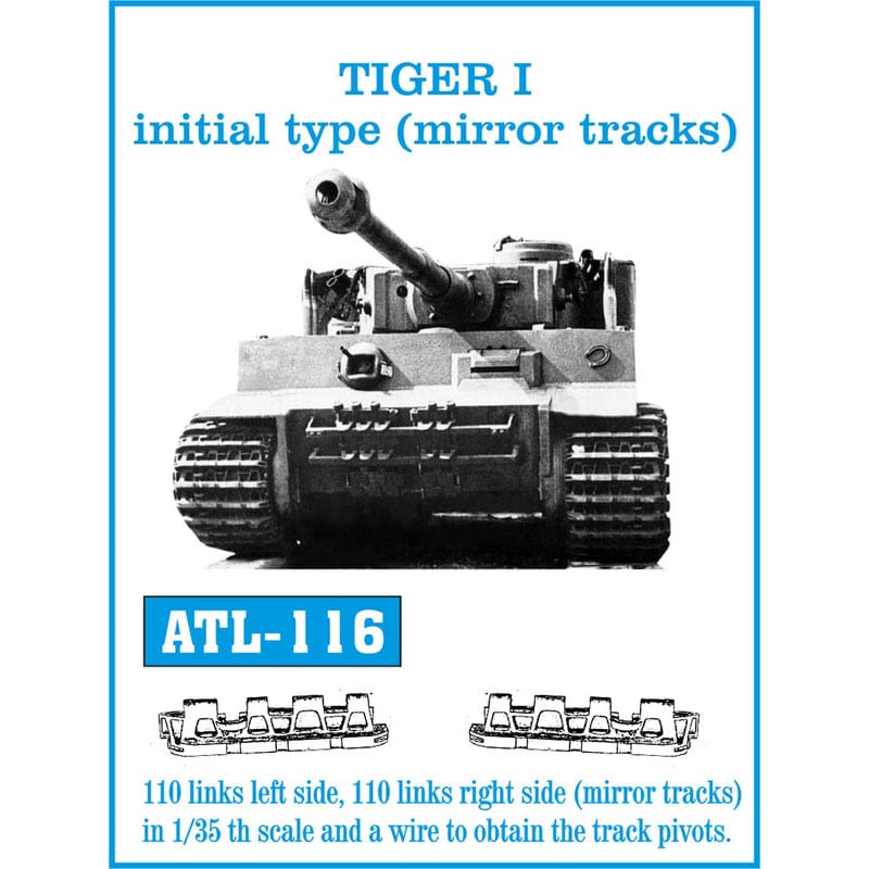Friulmodel Tiger I Initial Mirror Tracks Metal Tracks (1/35) ATL-116