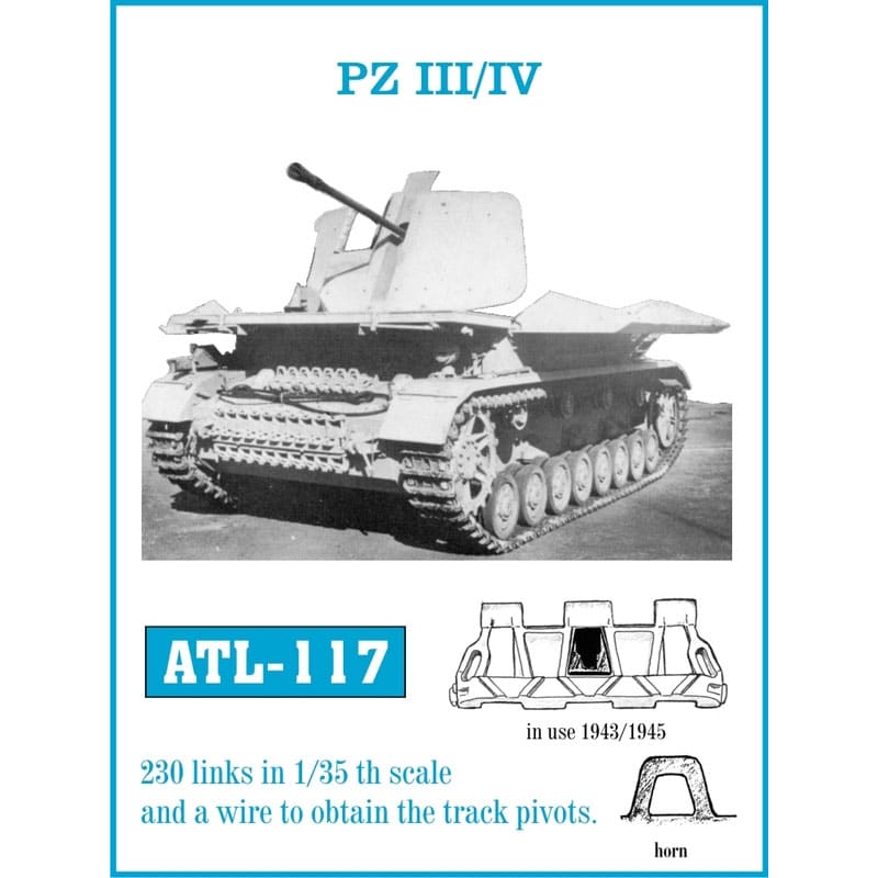 Friulmodel Pz III/IV Metal Tracks (1/35) ATL-117