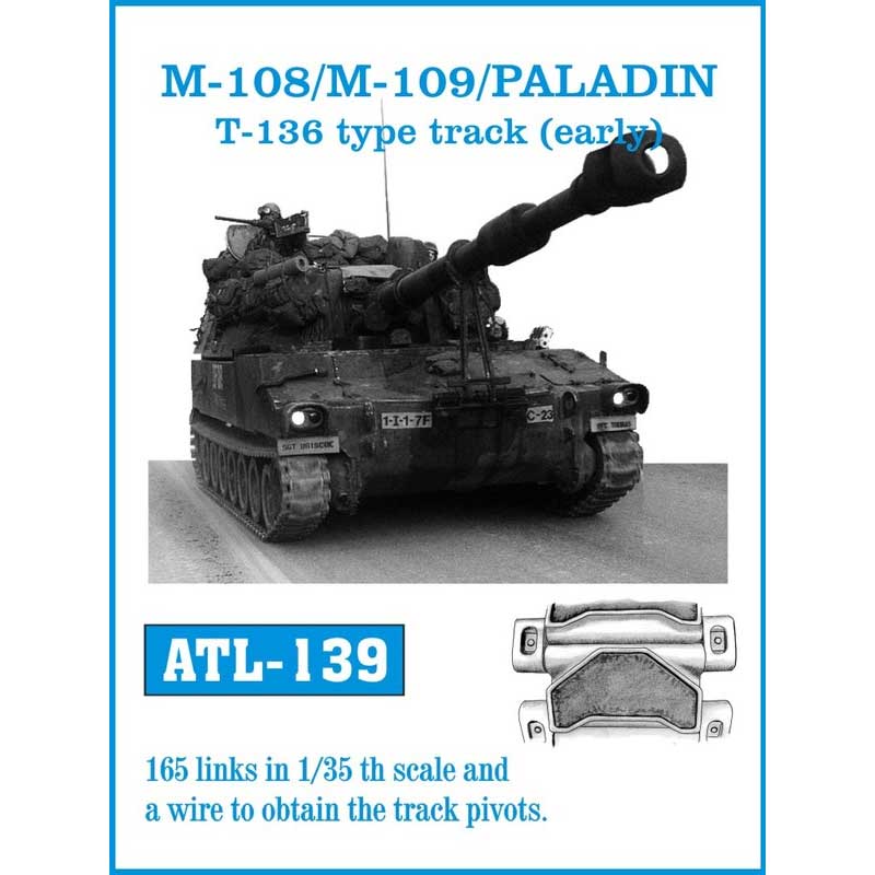 Friulmodel M108 M109 Paladin T-136 Early Track (1/35) ATL-139