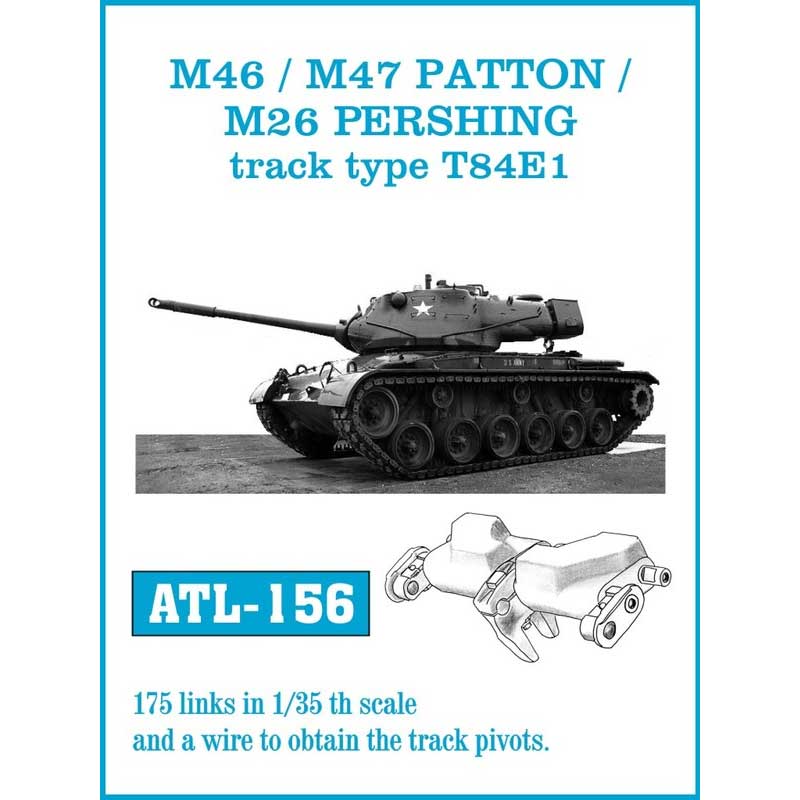 Friulmodel M46 M47 Patton M26 Pershing T84E1 Tracks (1/35) ATL-156