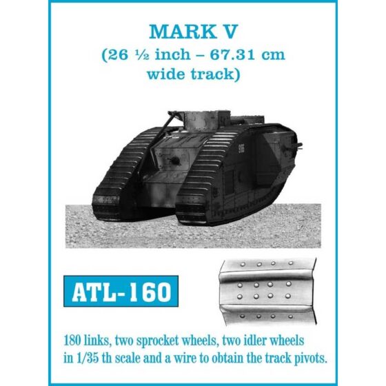 Friulmodel Mark V 26.5in Wide Track Metal Tracks (1/35) ATL-160 Friulmodel Mark V 26.5in Wide Track Metal Tracks (1/35) ATL-160