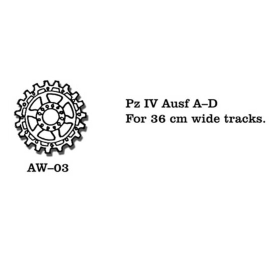 Friulmodel Pz IV A-D Metal Wheels (1/35) AW-03