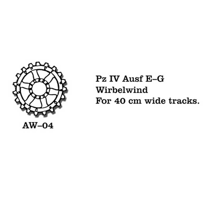 Friulmodel Pz IV Ausf E-G, Wirbelwind Metal Wheels (1/35) AW-04
