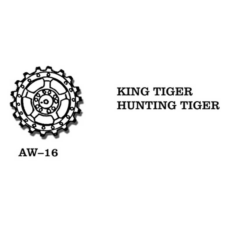 Friulmodel King Tiger Hunting Tiger Metal Wheels (1/35) AW-16