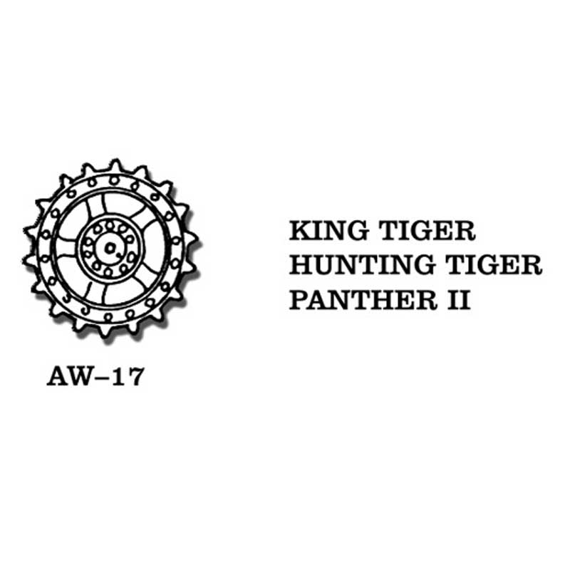 Friulmodel King Tiger Hunting Tiger Panther II Wheels (1/35) AW-17