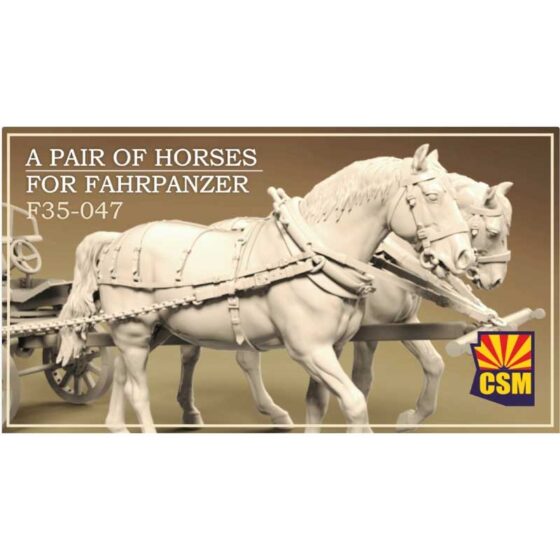 Copper State Models A Pair Of Horses For Fahrpanzer (1/35) F35-047 Copper State Models A Pair Of Horses For Fahrpanzer (1/35) F35-047