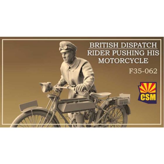 Copper State Models British Rider Pushing Motorcycle (1/35) F35-062 Copper State Models British Rider Pushing Motorcycle (1/35) F35-062