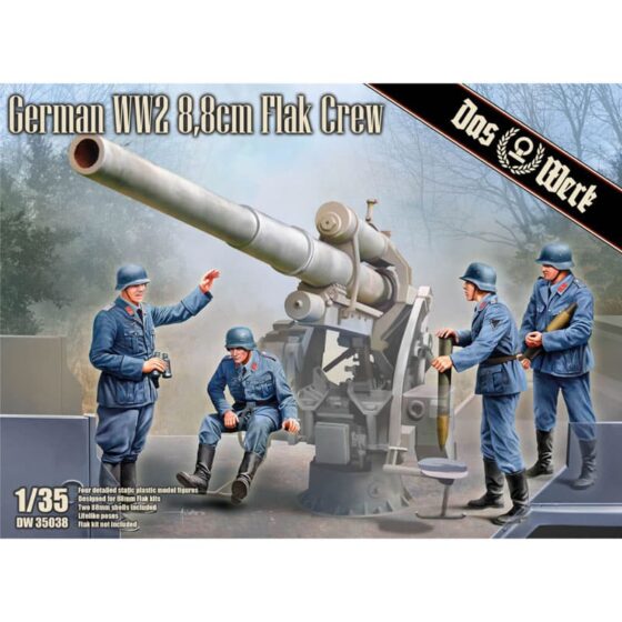 Das Werk German WWII 8.8cm Flak Crew (1/35) DW35038 Das Werk German WWII 8.8cm Flak Crew (1/35) DW35038