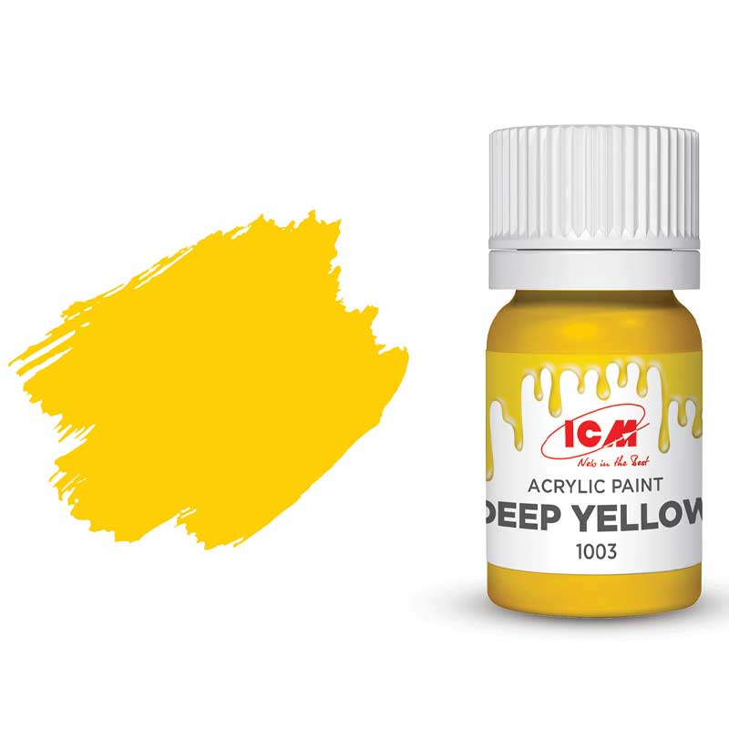 ICM Acrylic Paint - Deep Yellow (12ml) 1003
