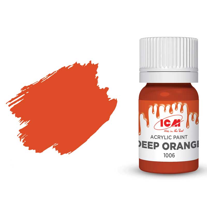 ICM Acrylic Paint - Deep Orange (12ml) 1006