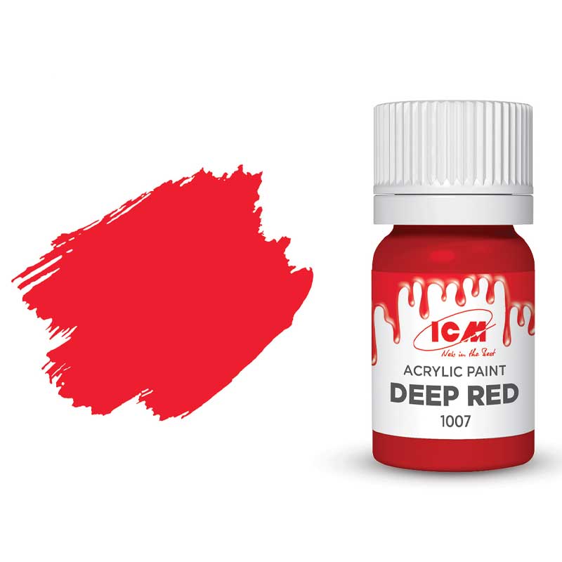 ICM Acrylic Paint - Deep Red (12ml) 1007