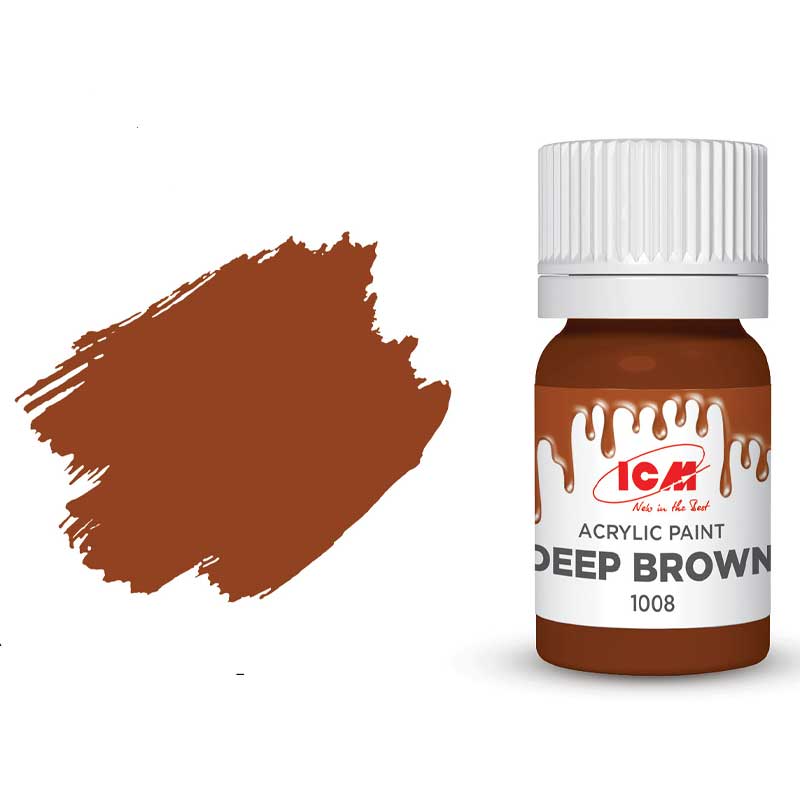 ICM Acrylic Paint - Deep Brown (12ml) 1008
