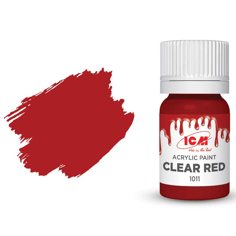 ICM Acrylic Paint - Clear Red (12ml) 1011