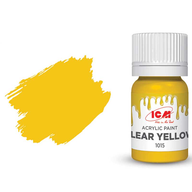 ICM Acrylic Paint - Clear Yellow (12ml) 1015
