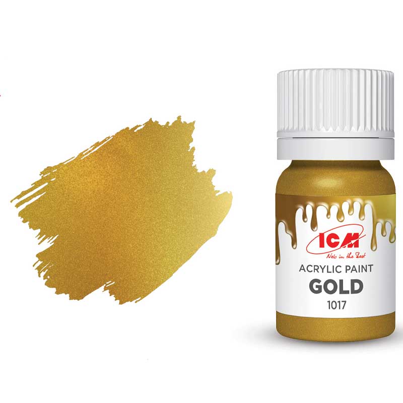 ICM Acrylic Paint - Metallic Gold (12ml) 1017