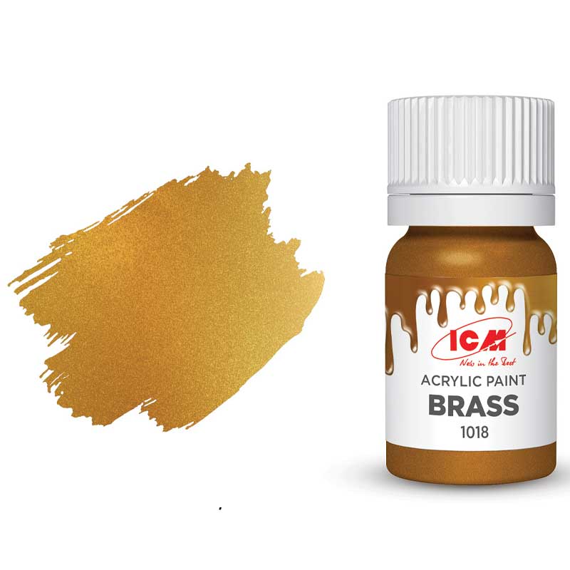 ICM Acrylic Paint - Metallic Brass (12ml) 1018