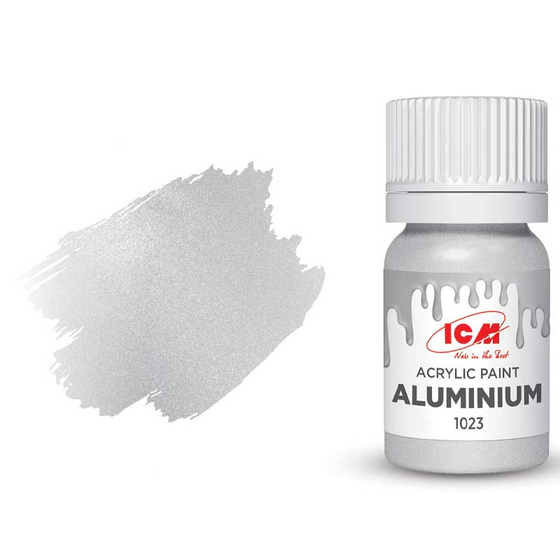 ICM Acrylic Paint - Metallic Aluminium (12ml) 1023 ICM Acrylic Paint - Metallic Aluminium (12ml) 1023