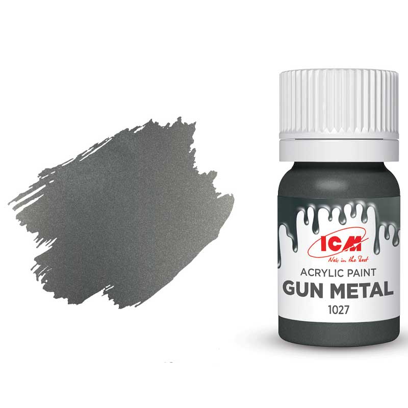 ICM Acrylic Paint - Gun metal (12ml) 1027