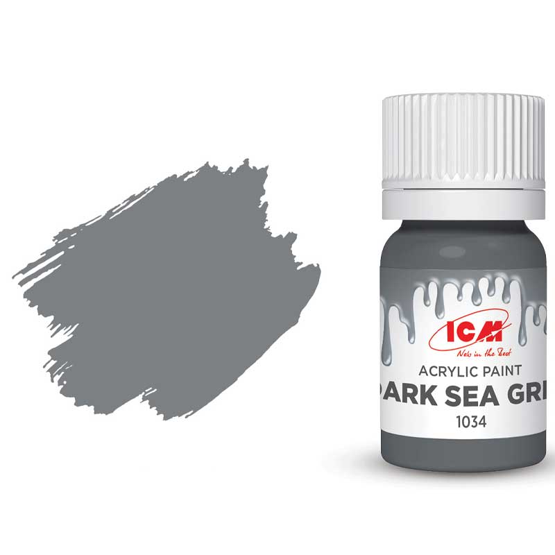 ICM Acrylic Paint - Dark Sea Grey (12ml) 1034
