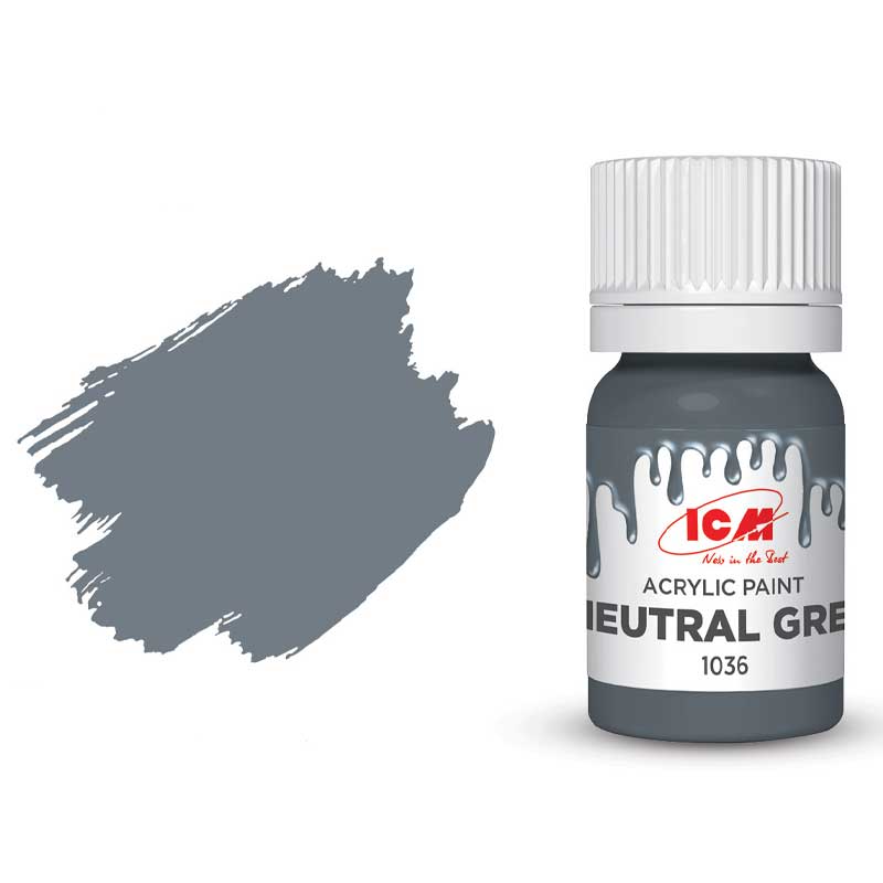 ICM Acrylic Paint - Neutral Grey (12ml) 1036