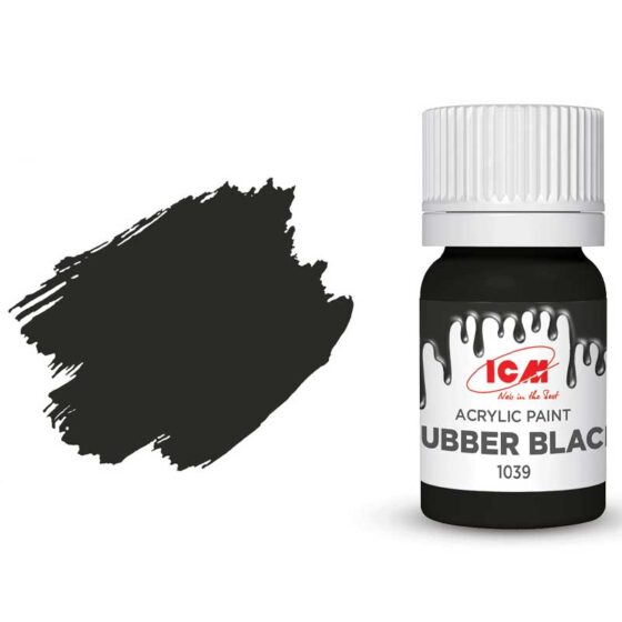 ICM Acrylic Paint - Rubber Black (12ml) 1039 ICM Acrylic Paint - Rubber Black (12ml) 1039